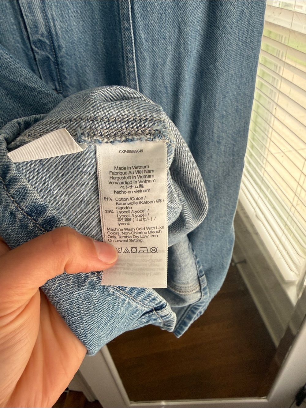 Madewell Light Wash Denim Sleeveless Dress - Picture 4 of 4